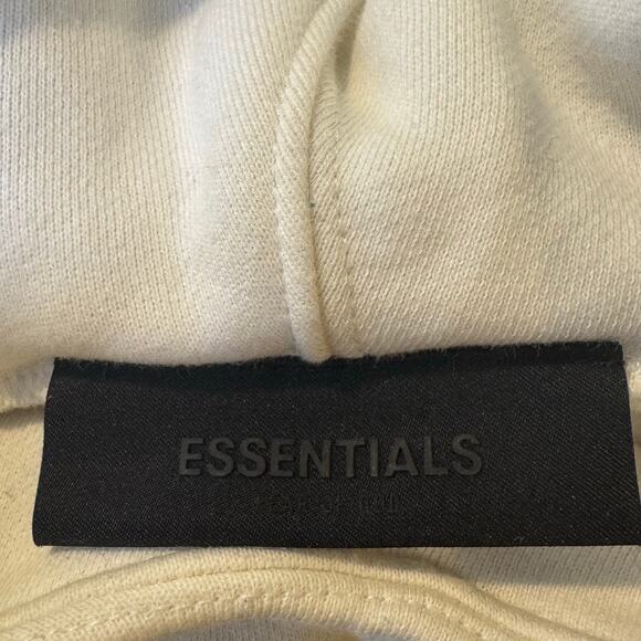 Fear Of God Essentials Size Small Off White Cloud Dancer Hoodie Sweatshirt - Picture 5 of 6